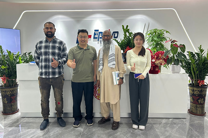 Visiting the factory in Sanabeel, Pakistan